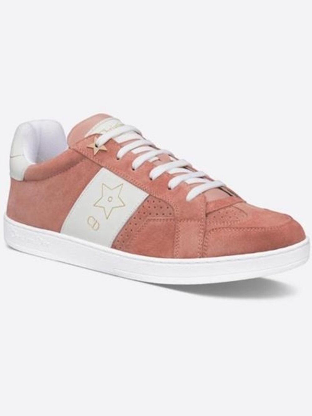 DIOR Star Ors Lace Up Low Top Suede Leather Sneakers Trainers Dusty Candy - Picture 1 of 16